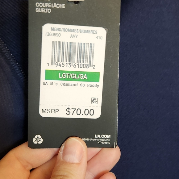 Under Armour Men's Navy Shirt - Picture 2 of 7